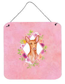 Pharaoh Hound Flowers Design  Wall or Door Hanging Prints