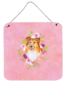 Sheltie/Shetland Sheepdog Flowers Design  Wall or Door Hanging Prints