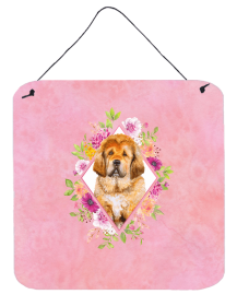 Mastiff - Tibetan - Puppy Flowers Design  Wall or Door Hanging Prints