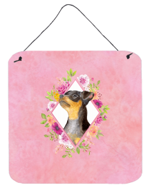 Min Pin - Black Flowers Design Wall or Door Hanging Prints