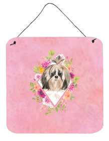 Shih Tzu 1 Flowers Design  Wall or Door Hanging Prints