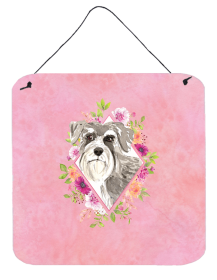 Schnauzer #1 Flowers Design  Wall or Door Hanging Prints