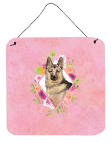 German Shepherd Flowers Design  Wall or Door Hanging Prints