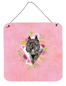 Bouvier des Flandres Flowers Design Wall or Door Hanging Prints