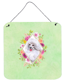 Poodle - Mini Flowers Design  Wall or Door Hanging Prints