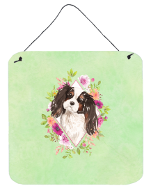 Cavalier King Charles Spaniel 1 Flowers Design  Wall or Door Hanging Prints