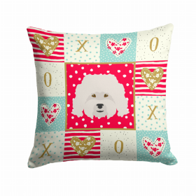 Bolognese Art Love Design Fabric Decorative Pillow