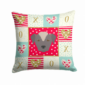 Ecuadorian Hairless Dog Art Love Design Fabric Decorative Pillow