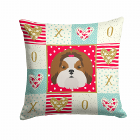 Shih Tzu - Imperial Art Love Design Fabric Decorative Pillow