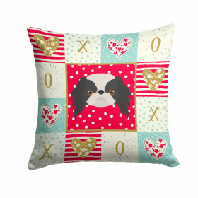 Japanese Chin Art Love Design Fabric Decorative Pillow