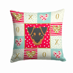 Japanese Terrier Art Love Design Fabric Decorative Pillow