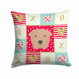 Shar Pei Art Love Design Fabric Decorative Pillow