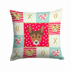 Tenterfield Terrier Art Love Design Fabric Decorative Pillow