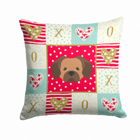 Tibetan Spaniel Art Love Design Fabric Decorative Pillow