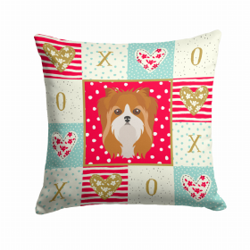 Yorkshire Terrier Art Love Design Fabric Decorative Pillow