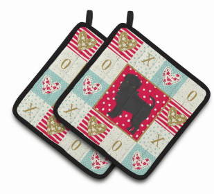 Affenpinscher #2 XOXO Pair of Potholders