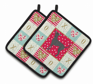 Argentine Pila Dog XOXO Pair of Potholders