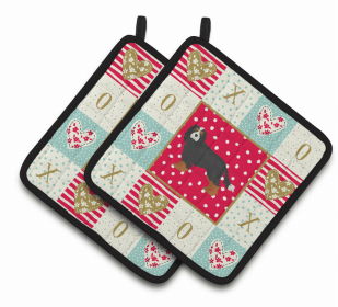 Cavalier King Charles Spaniel 1 XOXO Pair of Potholders