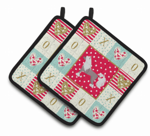 Chinese Crested #2 XOXO Pair of Potholders