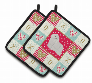 Coton de Tulear #2 XOXO Pair of Potholders