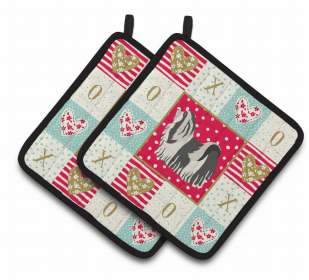 Havanese #1 XOXO Pair of Potholders