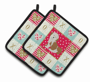 Havanese #2 XOXO Pair of Potholders