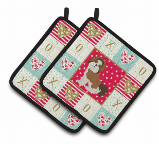 Imperial Shih Tzu - Puppy Cut XOXO Pair of Potholders