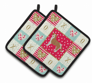 Kromfohrlander XOXO Pair of Potholders