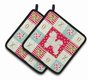 Bichon Frise - Series 2 XOXO Pair of Potholders