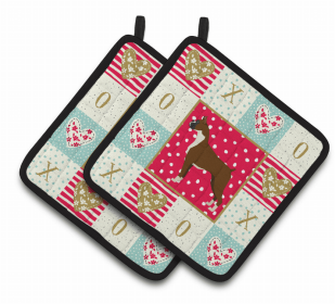 Boxer - Series 2 XOXO Pair of Potholders