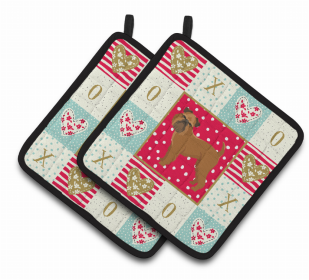 Brussels Griffon - Series 2 XOXO Pair of Potholders