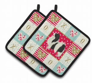 Japanese Chin - Series 2 XOXO Pair of Potholders