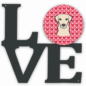 Labrador Retriever Style #1 XOXO Hearts Metal Wall Artwork LOVE