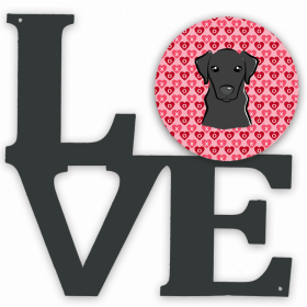 Labrador Retriever Style #3 XOXO Hearts Metal Wall Artwork LOVE