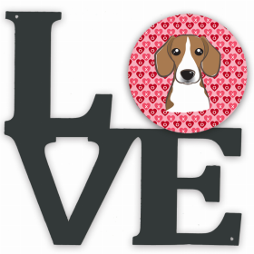 Beagle XOXO Hearts Metal Wall Artwork LOVE