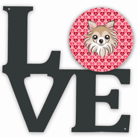 Chihuahua XOXO Hearts Metal Wall Artwork LOVE