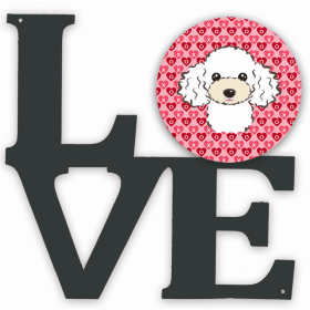 Poodle Style #2 XOXO Hearts Metal Wall Artwork LOVE