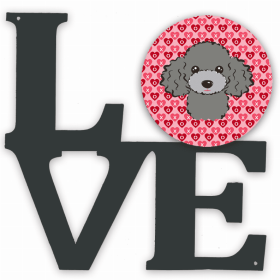 Poodle Style #4 XOXO Hearts Metal Wall Artwork LOVE