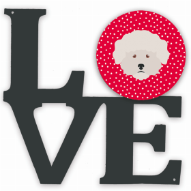 Bichon Frise Metal Wall Artwork LOVE