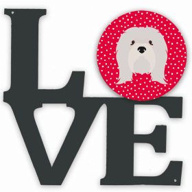 Lhasa Apso Metal Wall Artwork LOVE