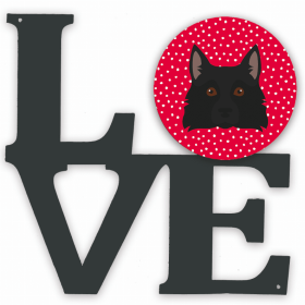 Schipperke Metal Wall Artwork LOVE