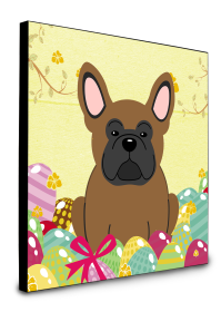 French Bulldog - Brown - Easter Eggs Wall Panel