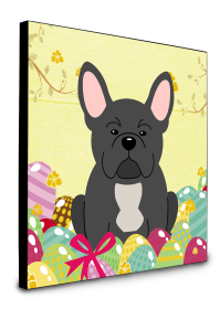 French Bulldog - Black - Easter Eggs Wall Panel