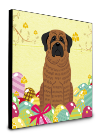 Mastiff - Brindle - Easter Eggs Wall Panel