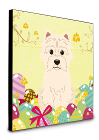 West Highland White Terrier Easter Eggs Wall Panel