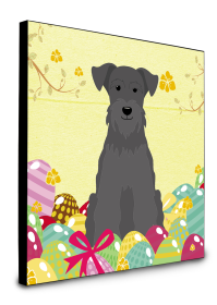 Miniature Schnauzer - Black - Easter Eggs Wall Panel