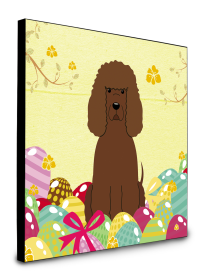 Irish Water Spaniel Easter Eggs Wall Panel