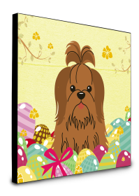 Shih Tzu - Chocolate - Easter Eggs Wall Panel