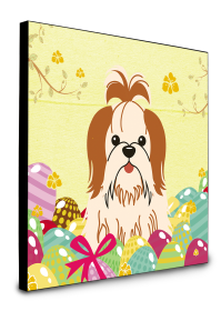 Shih Tzu - Red and White - Easter Eggs Wall Panel