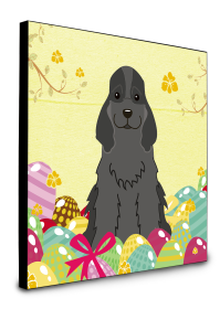 Cocker Spaniel - Black - Easter Eggs Wall Panel